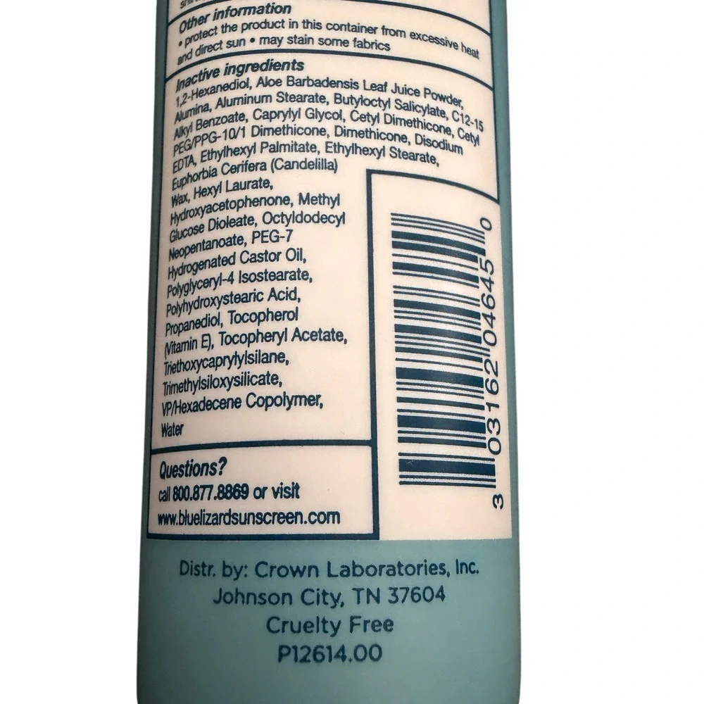 Blue Lizard Sensitive Mineral Sunscreen 5oz Blue SPF 30 Reef Safe Smart Cap